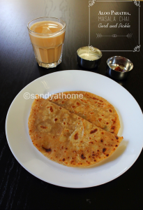 Aloo paratha, Masala chai, Indian breakfast