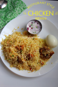 restaurant style chicken biryani