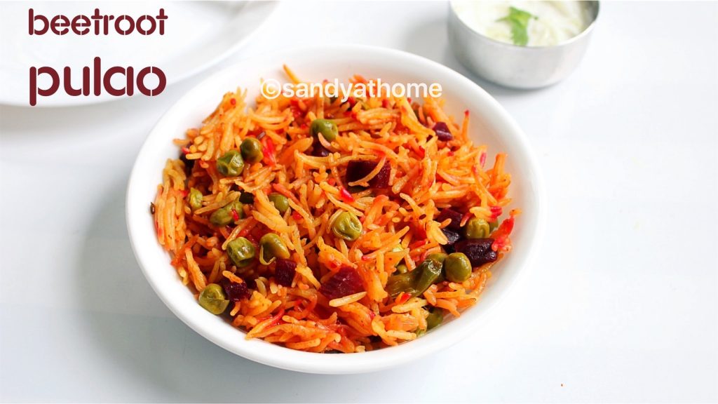 beetroot rice, beetroot pulao