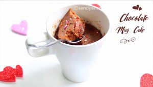 Eggless chocolate mug cake