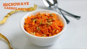 microwave carrot halwa