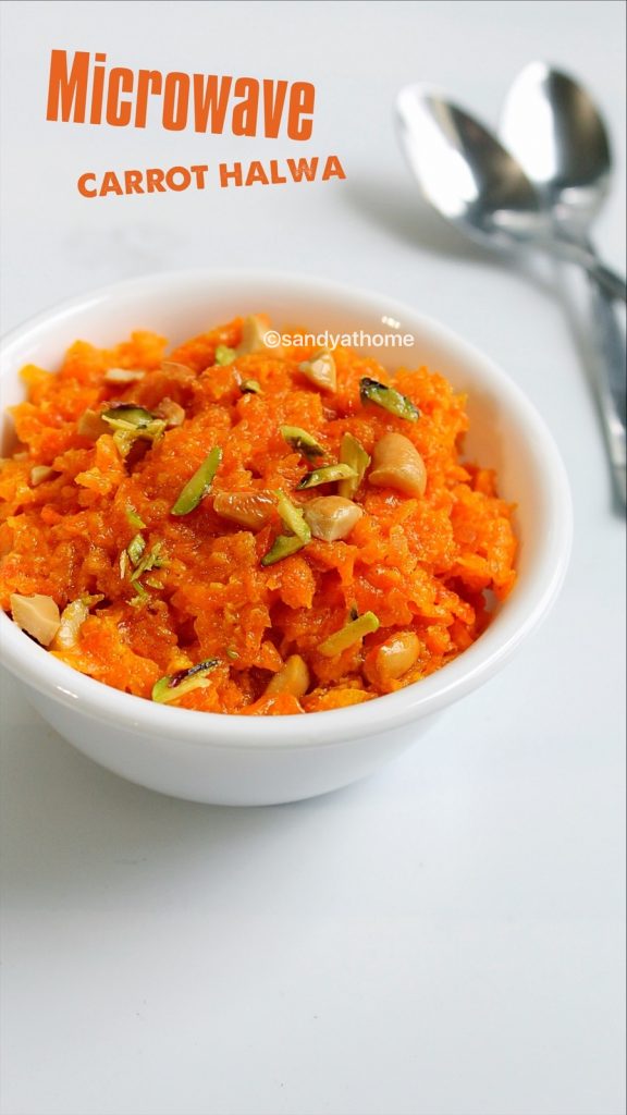 microwave gajar halwa