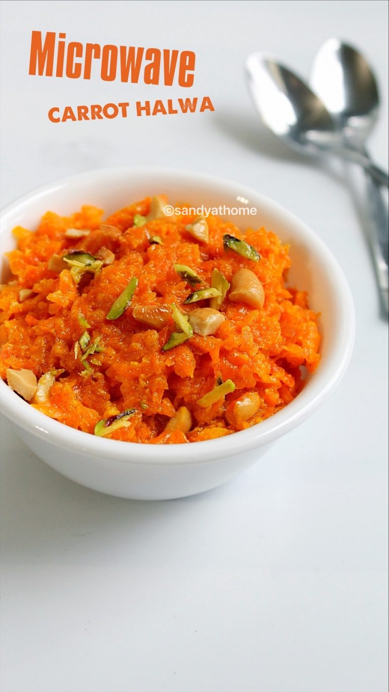 Microwave carrot halwa, Gajar ka halwa Sandhya's recipes
