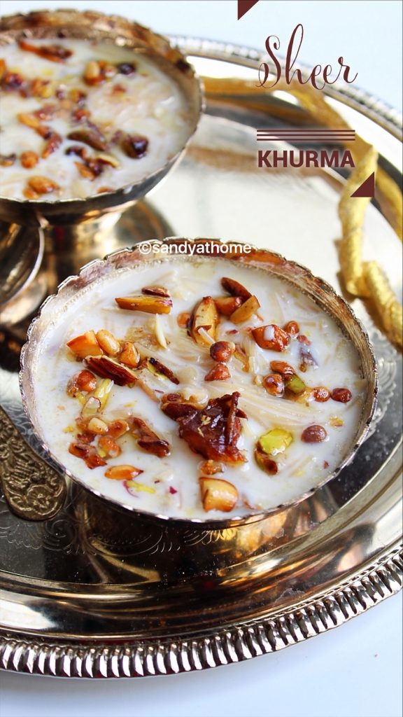 sheer khurma recipe, Eid