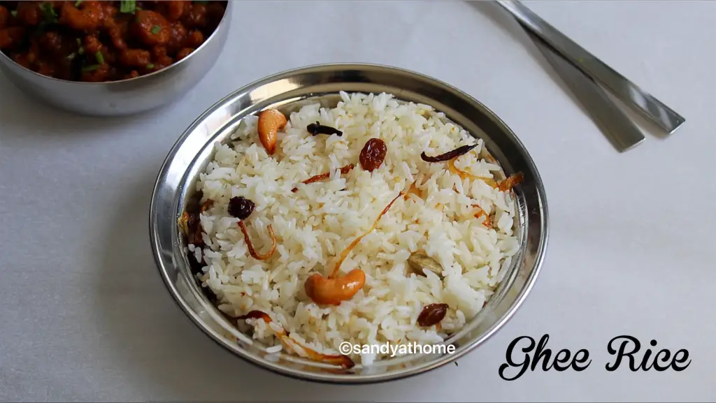 Ghee rice recipe, Nei choru, Kerala style ney choru - Sandhya's recipes
