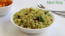 Mint rice recipe, How to make Pudina rice