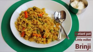 instant pot little millet brinji recipe