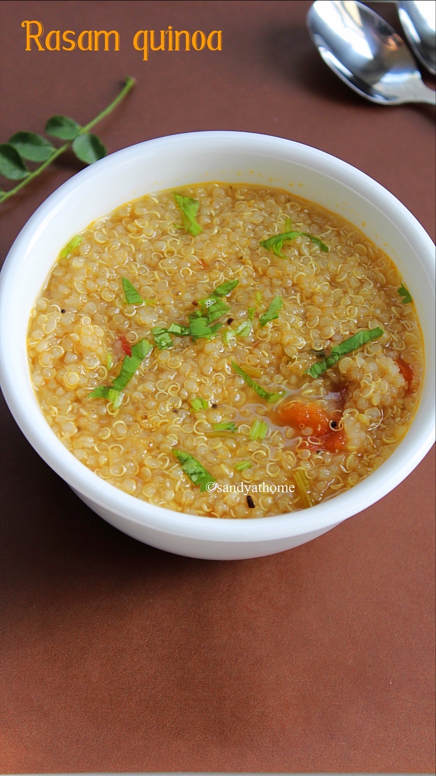 Rasam quinoa recipe, Quinoa recipes - Sandhya's recipes