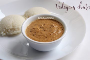 vadagam chutney, Chutney, no onion chutney