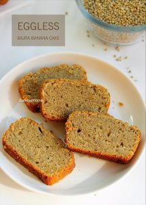 eggless bajra banana cake