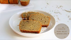 eggless bajra banana cake recipe