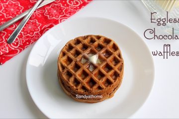 eggless chocolate waffles