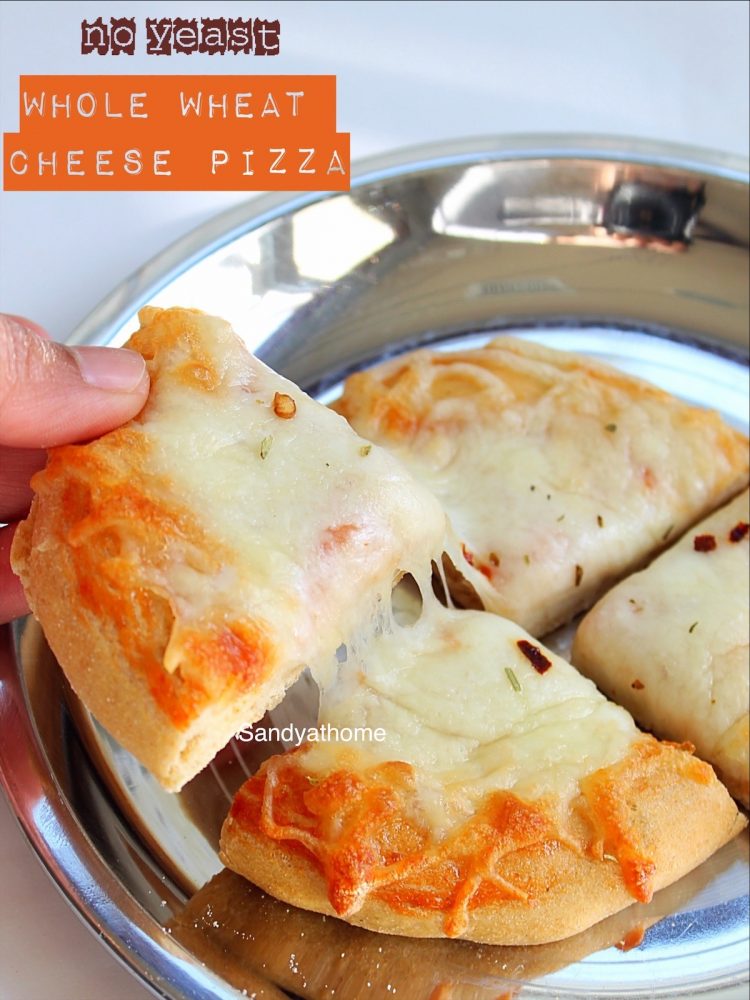 whole wheat cheese pizza recipe Sandhya's recipes
