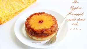 eggless pineapple upside down cake