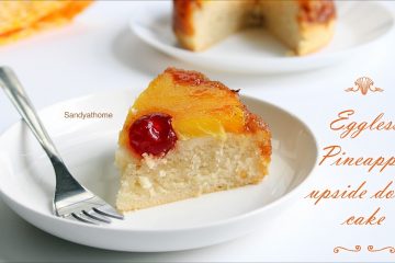 eggless pineapple upside down cake recipe