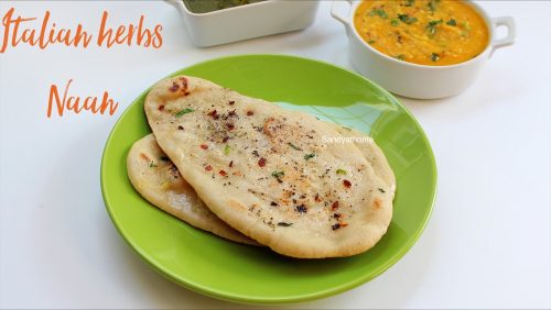 italian herbs naan with yeast