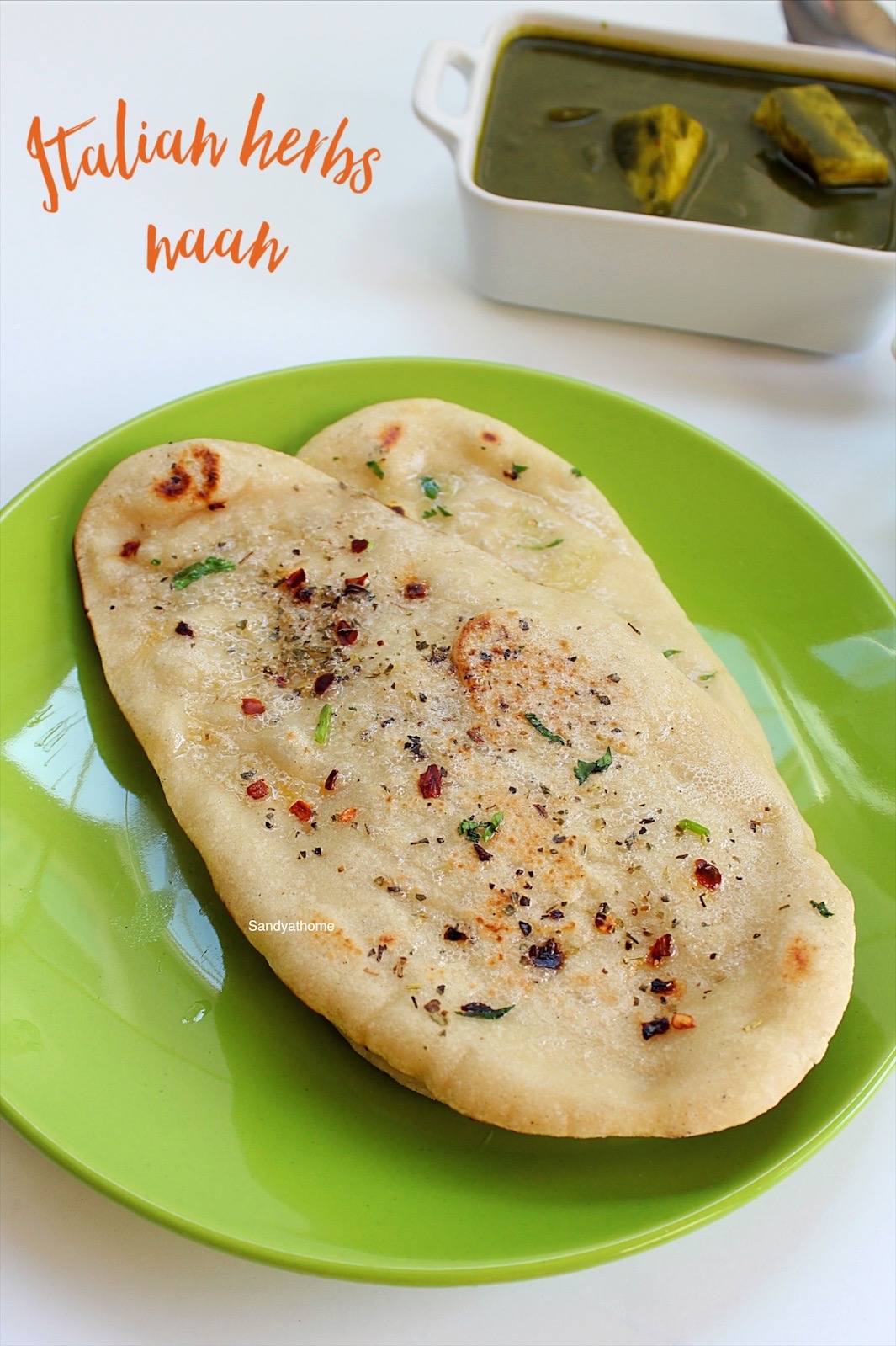 italian herbs naan Sandhya's recipes