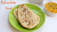 Italian herbs naan recipe, Italian naan with yeast