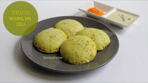 sprouted moong idli