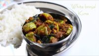 White brinjal kura recipe, Vankaya kura