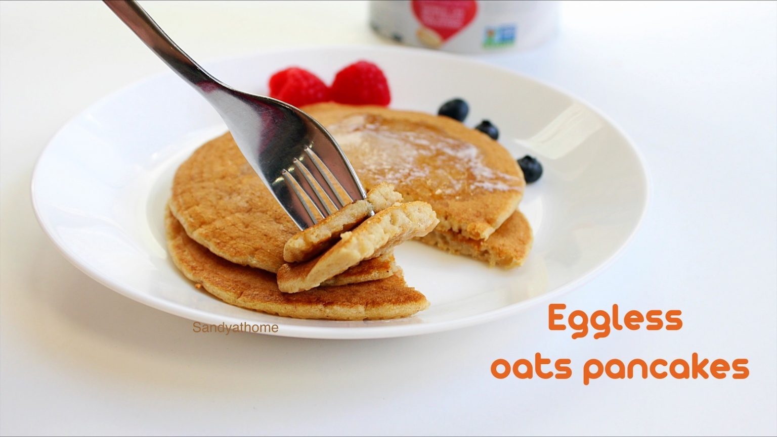 Eggless oats pancakes recipe, Eggless pancakes Sandhya's recipes