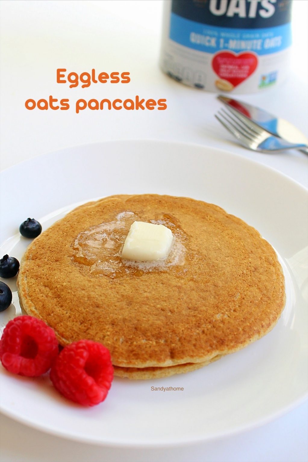 Eggless oats pancakes recipe, Eggless pancakes Sandhya's recipes