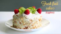 Fresh fruit cake recipe, Eggless fruit cake