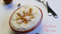 Lychee phirni recipe, Firni, Phirni recipe