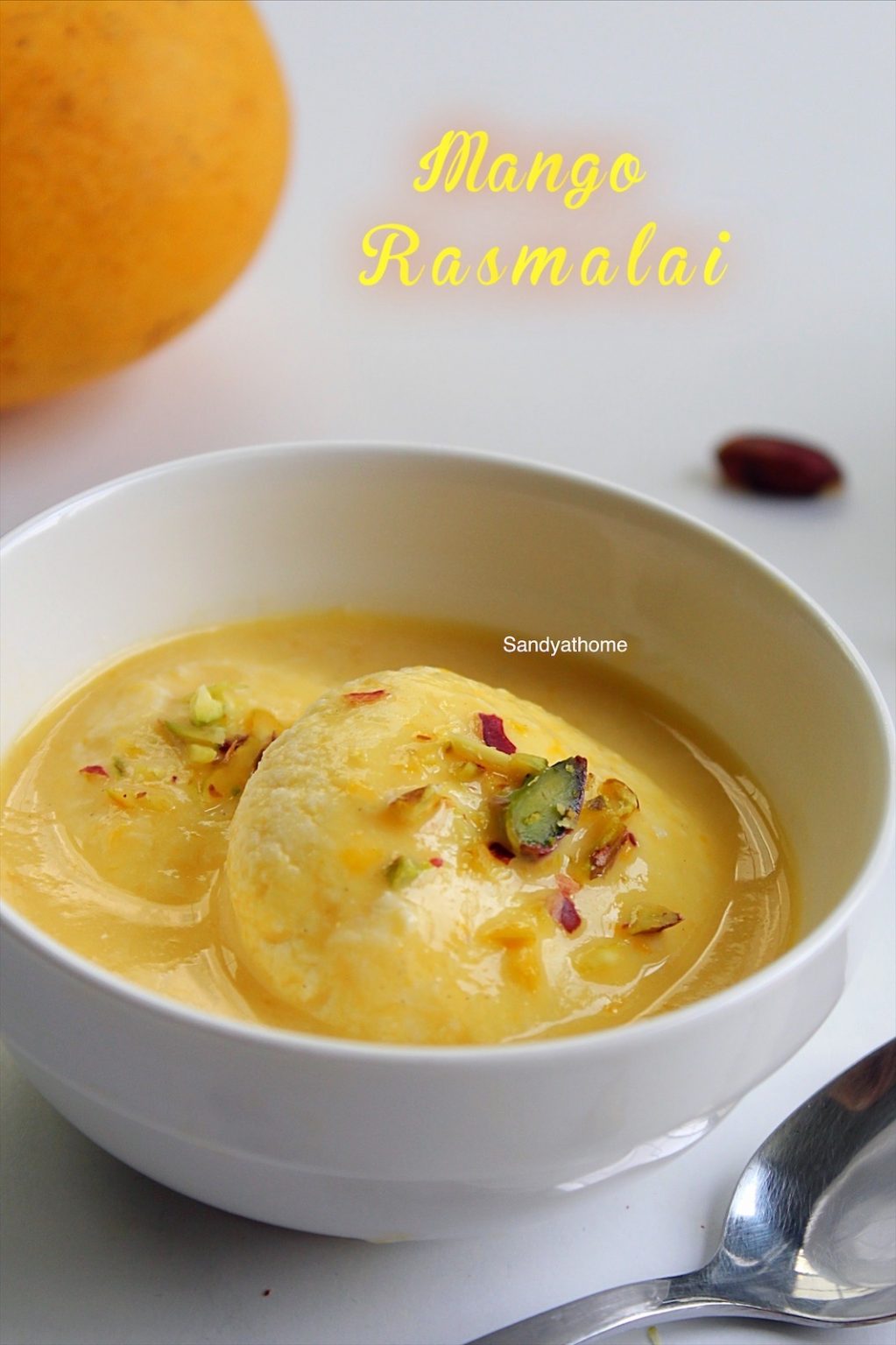 Mango rasmalai recipe, Rasmalai recipe Sandhya's recipes