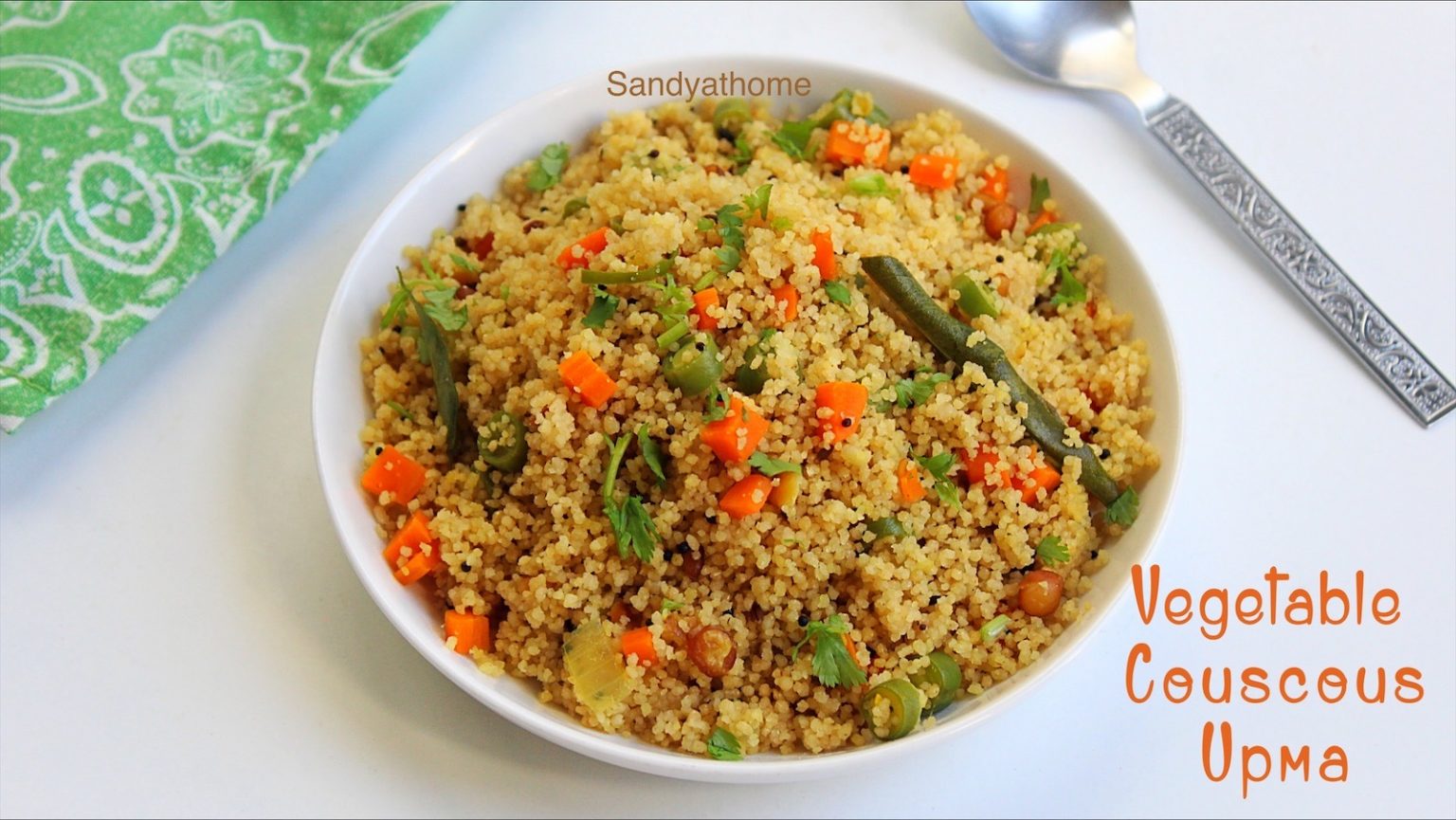 Vegetable couscous upma recipe, Couscous upma Sandhya's recipes