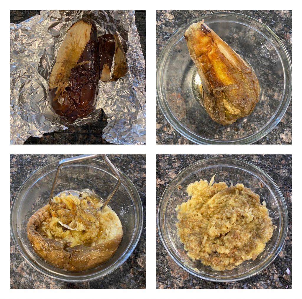 Air fryer baingan bharta, Eggplant bharta in air fryer Sandhya's recipes