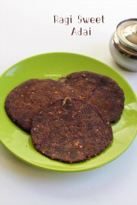 ragi sweet adai