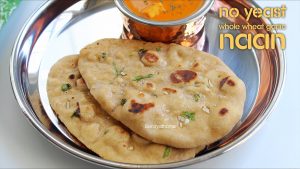 whole wheat garlic naan without yeast