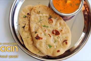 whole wheat garlic naan without yeast