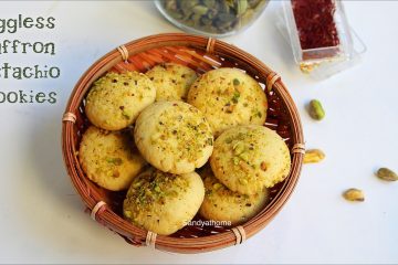 eggless saffron pistachio cookies