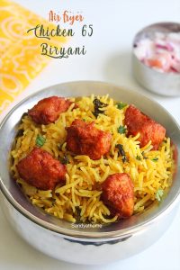 air fryer chicken 65 biryani recipe