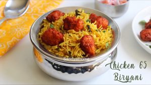 chicken 65 biryani