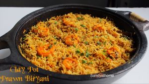 clay pot prawn biryani