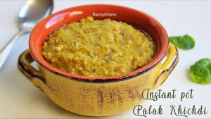 instant pot palak khichdi