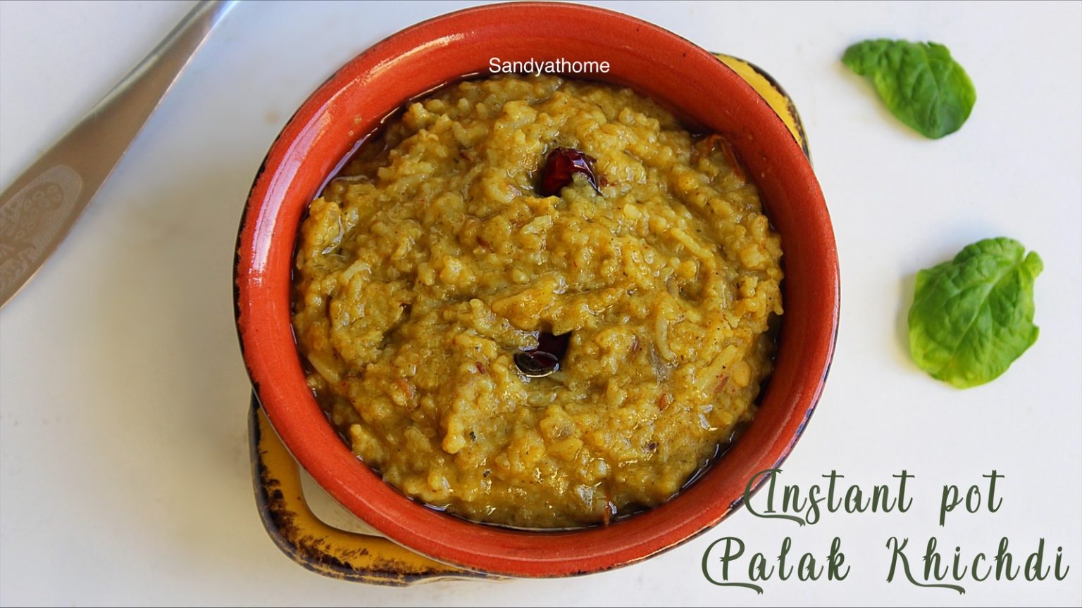 Instant pot palak khichdi recipe, Palak khichdi Sandhya's recipes