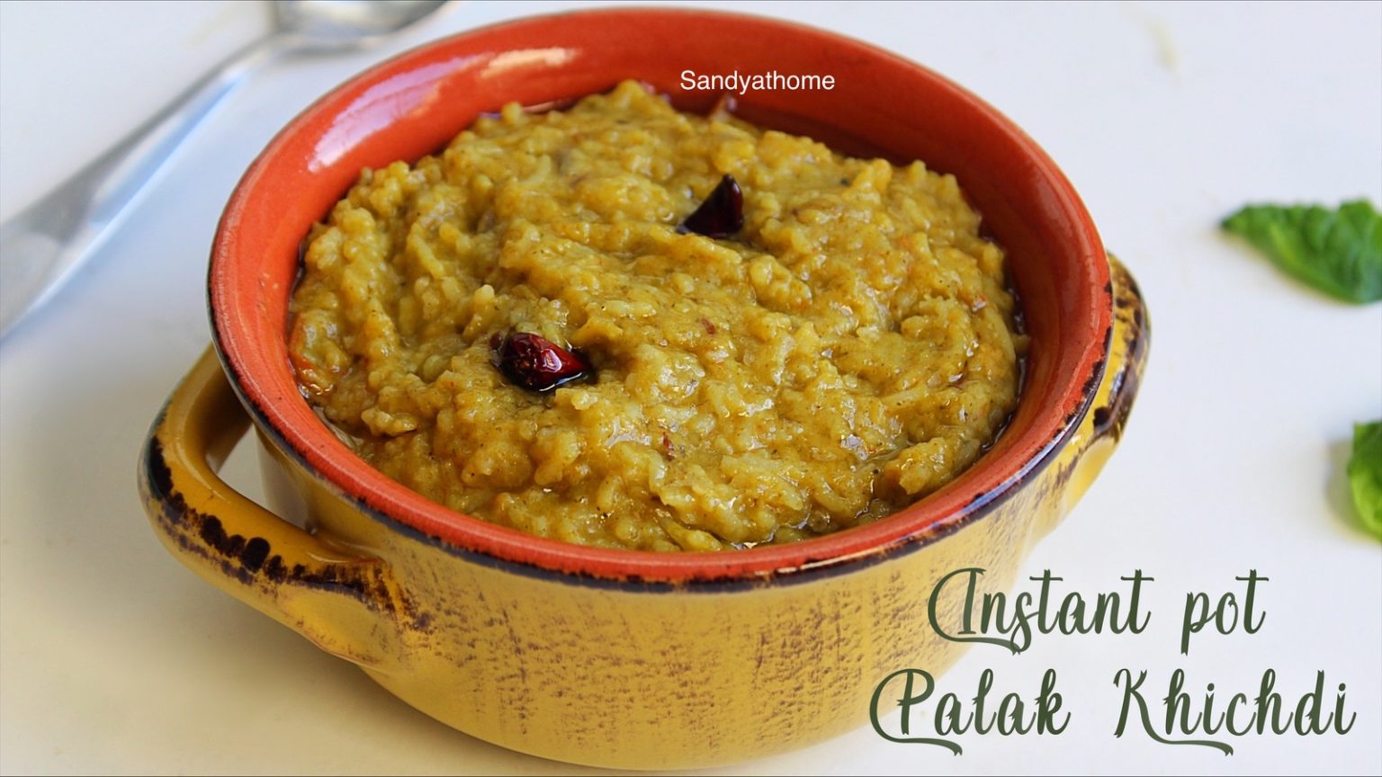 Instant pot palak khichdi recipe, Palak khichdi Sandhya's recipes