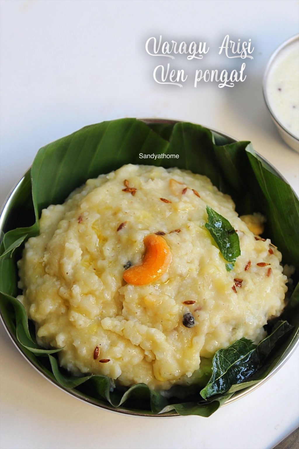 Varagu arisi pongal recipe, Kodo millet pongal Sandhya's recipes