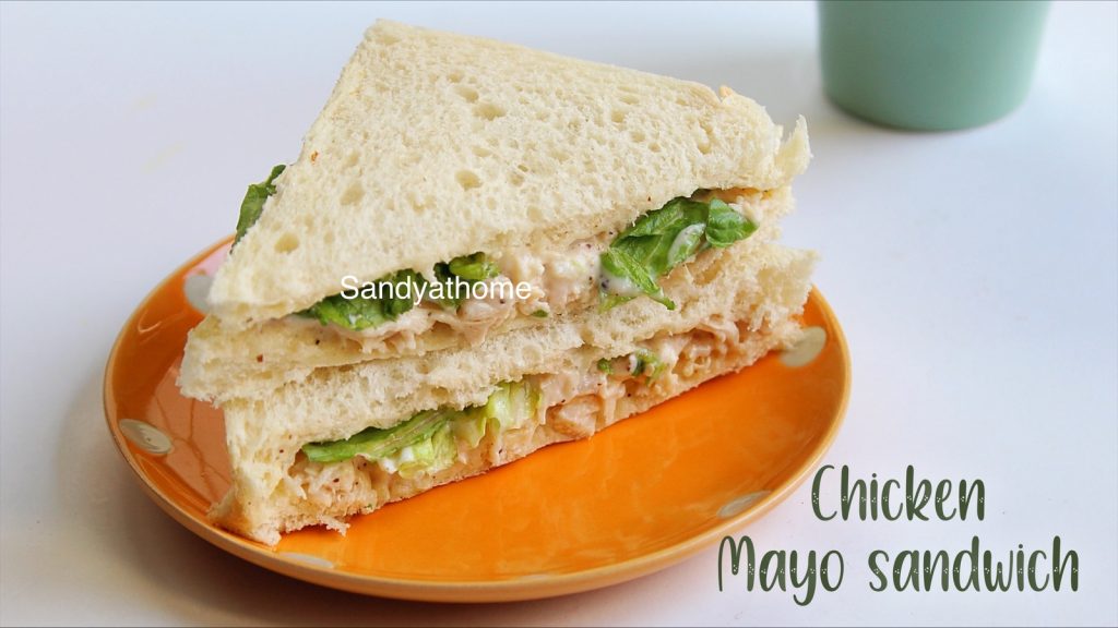 Chicken mayo sandwich, Mayo chicken sandwich - Sandhya's recipes