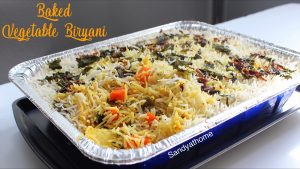 baked vegetable dum biryani