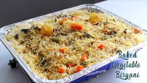 baked vegetable dum biryani