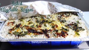 baked vegetable dum biryani