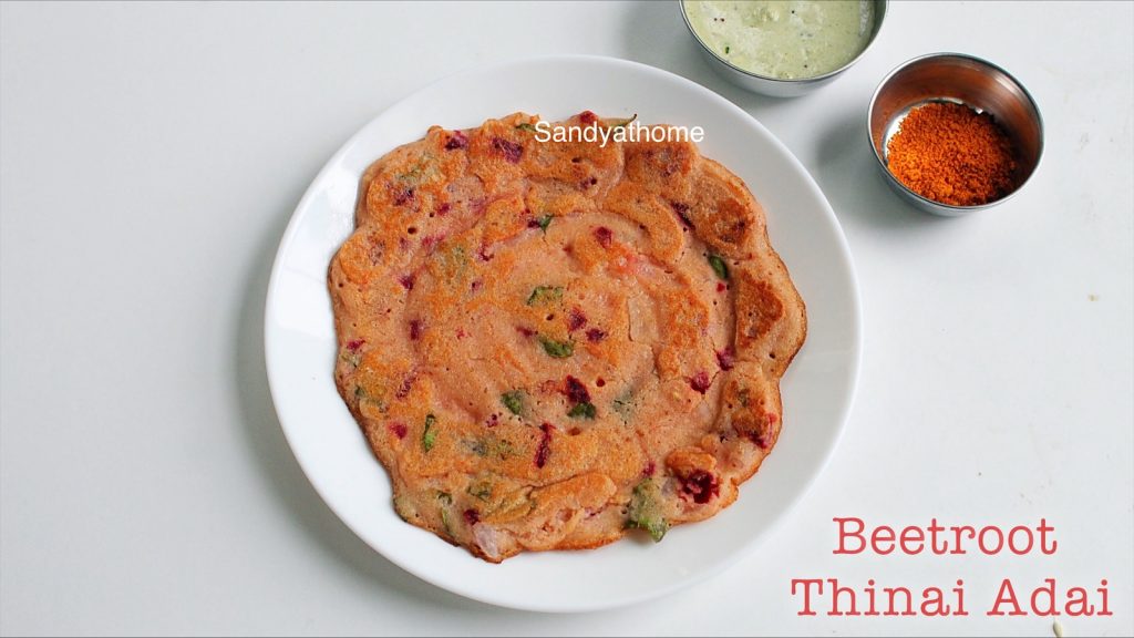 Beetroot adai recipe, Beetroot millet adai Sandhya's recipes