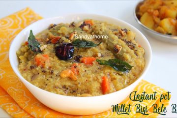 instant pot millet bisi bele bath recipe