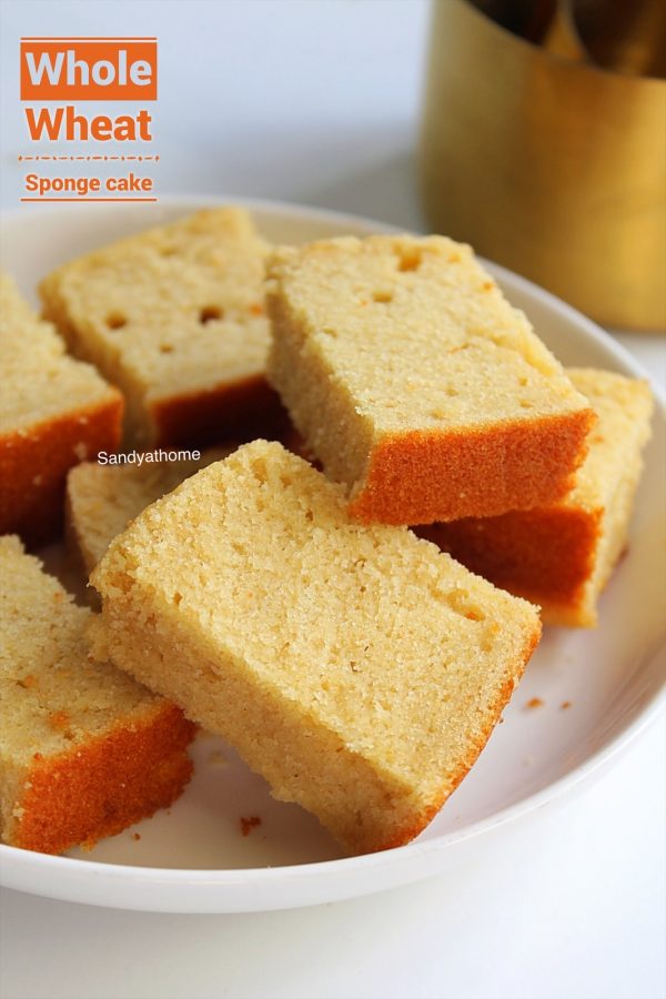 Wheat cake recipe, Whole wheat sponge cake Sandhya's recipes