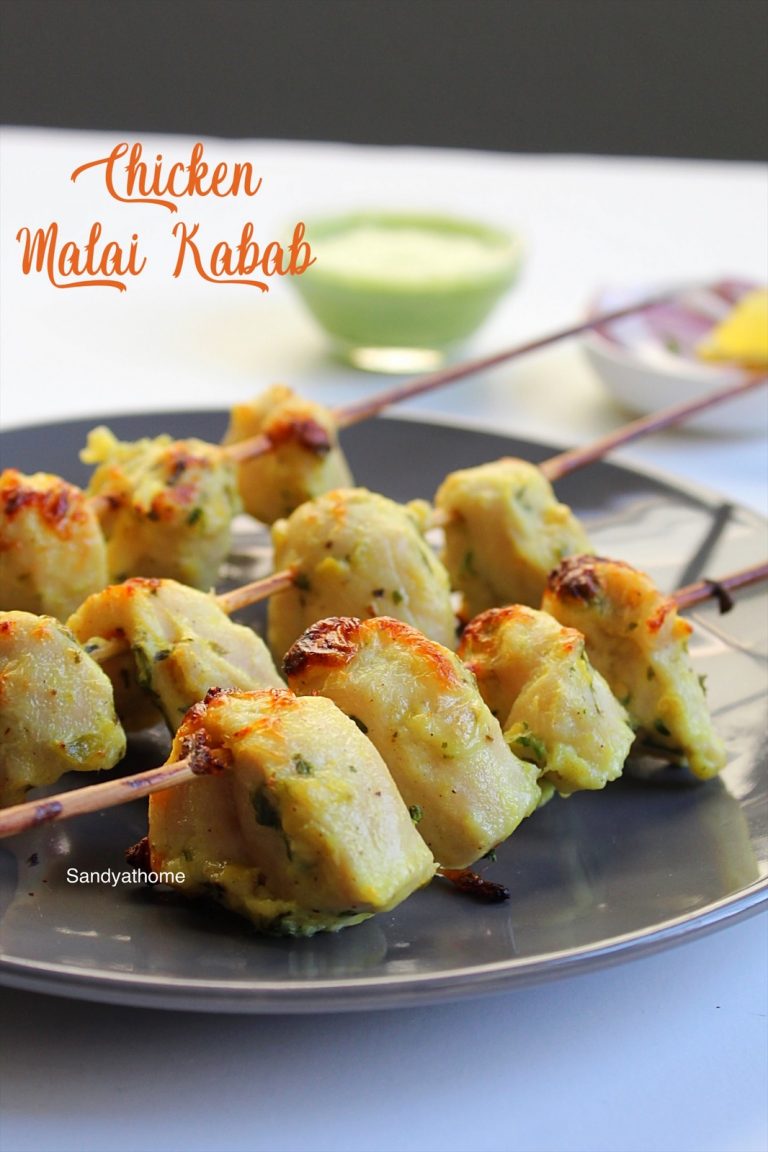 Chicken malai kabab, Reshmi kabab(Pan/ Baked) Sandhya's recipes
